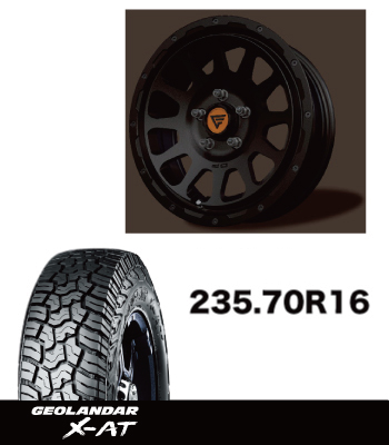 アルミタイヤセットデルタフォース235サイズ装着専用マットブラック&X-AT アルミタイヤセットデルタフォース235サイズ装着専用マットブラック&X-AT