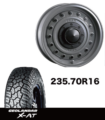 アルミタイヤセットDEAN235サイズ装着専用CORORADOSTEELGRAYフランジボルト有り&X-AT アルミタイヤセットDEAN235サイズ装着専用CORORADOSTEELGRAYフランジボルト有り&X-AT