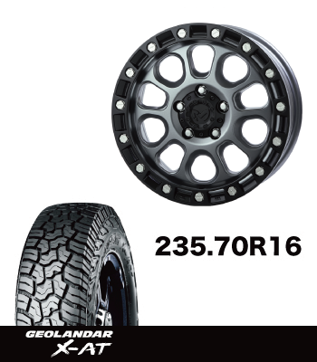 アルミタイヤセットM204ドライグレー&X-AT アルミタイヤセットM204ドライグレー&X-AT