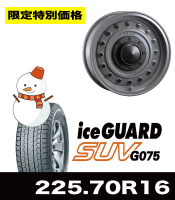 限定特価!DEEN COLORADO スチールグレー&iceGUARD 225/70R16セット 限定特価!DEEN COLORADO スチールグレー&iceGUARD 225/70R16セット